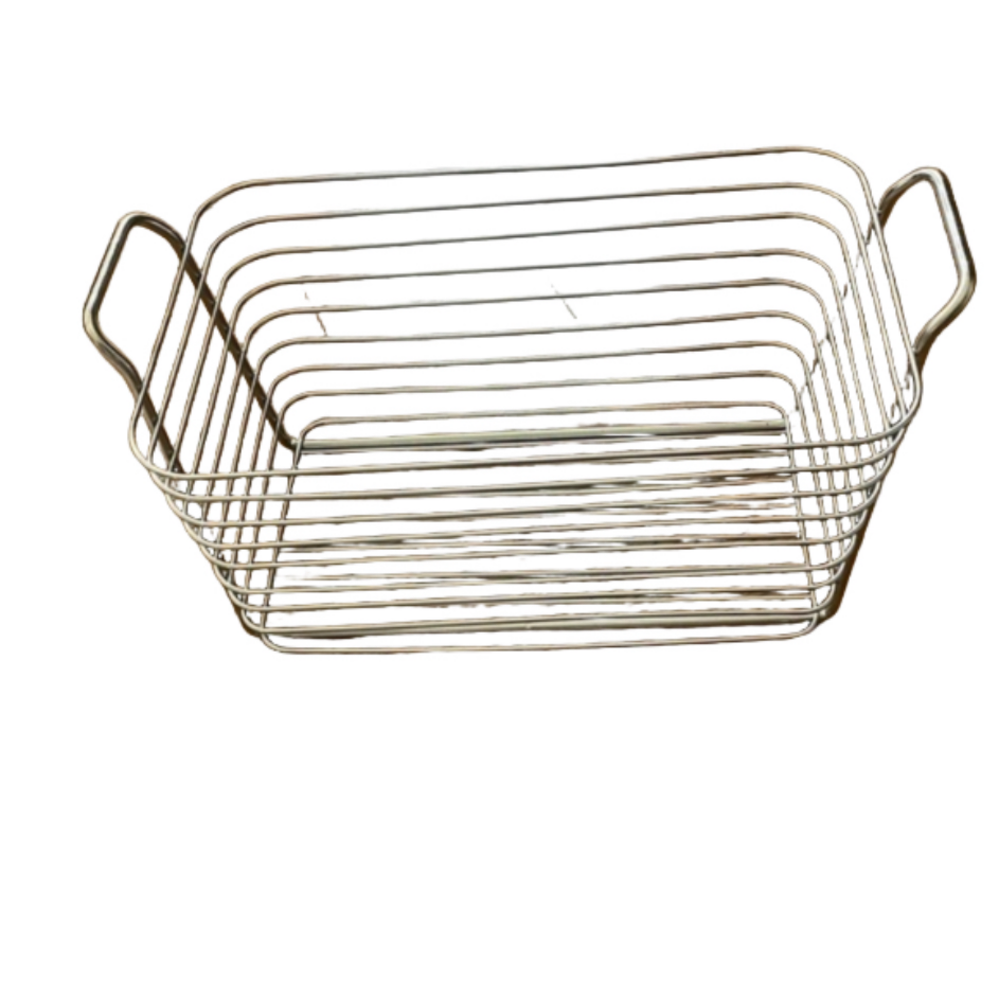 Metal organizing basket with handles